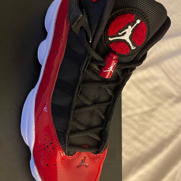 Jordan 6 RINGS(GS) red/black - Picture 2 of 9